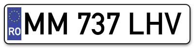 Placuta inmatriculare numar auto  MM-737-LHV, MM 737 LHV, MM737LHV