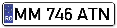Placuta inmatriculare numar auto  MM-746-ATN, MM 746 ATN, MM746ATN