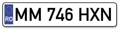 Placuta inmatriculare numar auto  MM-746-HXN, MM 746 HXN, MM746HXN