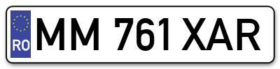 Placuta inmatriculare numar auto  MM-761-XAR, MM 761 XAR, MM761XAR
