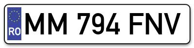 Placuta inmatriculare numar auto  MM-794-FNV, MM 794 FNV, MM794FNV
