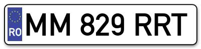 Placuta inmatriculare numar auto  MM-829-RRT, MM 829 RRT, MM829RRT