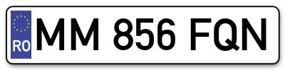 Placuta inmatriculare numar auto  MM-856-FQN, MM 856 FQN, MM856FQN