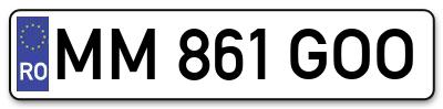 Placuta inmatriculare numar auto  MM-861-GOO, MM 861 GOO, MM861GOO