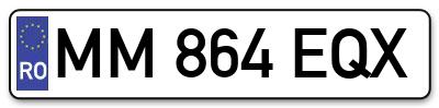 Placuta inmatriculare numar auto  MM-864-EQX, MM 864 EQX, MM864EQX