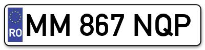 Placuta inmatriculare numar auto  MM-867-NQP, MM 867 NQP, MM867NQP