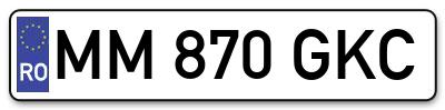 Placuta inmatriculare numar auto  MM-870-GKC, MM 870 GKC, MM870GKC