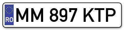 Placuta inmatriculare numar auto  MM-897-KTP, MM 897 KTP, MM897KTP