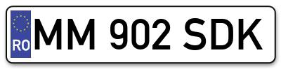 Placuta inmatriculare numar auto  MM-902-SDK, MM 902 SDK, MM902SDK
