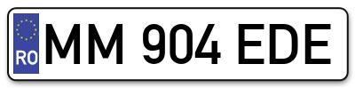 Placuta inmatriculare numar auto  MM-904-EDE, MM 904 EDE, MM904EDE
