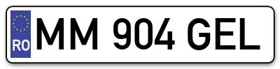 Placuta inmatriculare numar auto  MM-904-GEL, MM 904 GEL, MM904GEL