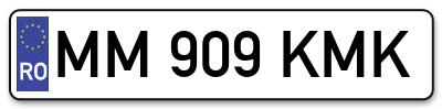 Placuta inmatriculare numar auto  MM-909-KMK, MM 909 KMK, MM909KMK