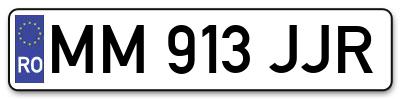 Placuta inmatriculare numar auto  MM-913-JJR, MM 913 JJR, MM913JJR