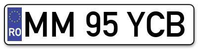Placuta inmatriculare numar auto  MM-95-YCB, MM 95 YCB, MM95YCB