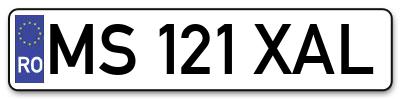 Placuta inmatriculare numar auto  MS-121-XAL, MS 121 XAL, MS121XAL