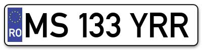 Placuta inmatriculare numar auto  MS-133-YRR, MS 133 YRR, MS133YRR