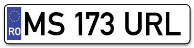 Placuta inmatriculare numar auto  MS-173-URL, MS 173 URL, MS173URL