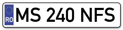 Placuta inmatriculare numar auto  MS-240-NFS, MS 240 NFS, MS240NFS