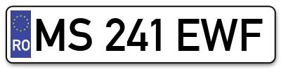 Placuta inmatriculare numar auto  MS-241-EWF, MS 241 EWF, MS241EWF