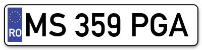Placuta inmatriculare numar auto  MS-359-PGA, MS 359 PGA, MS359PGA