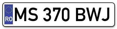 Placuta inmatriculare numar auto  MS-370-BWJ, MS 370 BWJ, MS370BWJ