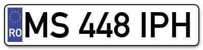 Placuta inmatriculare numar auto  MS-448-IPH, MS 448 IPH, MS448IPH