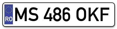 Placuta inmatriculare numar auto  MS-486-OKF, MS 486 OKF, MS486OKF