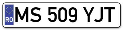 Placuta inmatriculare numar auto  MS-509-YJT, MS 509 YJT, MS509YJT