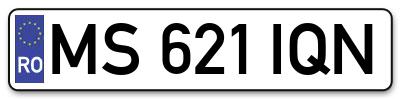 Placuta inmatriculare numar auto  MS-621-IQN, MS 621 IQN, MS621IQN