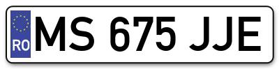 Placuta inmatriculare numar auto  MS-675-JJE, MS 675 JJE, MS675JJE