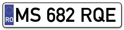 Placuta inmatriculare numar auto  MS-682-RQE, MS 682 RQE, MS682RQE