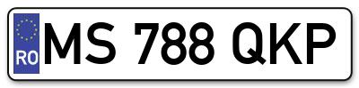 Placuta inmatriculare numar auto  MS-788-QKP, MS 788 QKP, MS788QKP