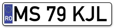 Placuta inmatriculare numar auto  MS-79-KJL, MS 79 KJL, MS79KJL