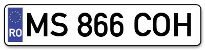Placuta inmatriculare numar auto  MS-866-COH, MS 866 COH, MS866COH