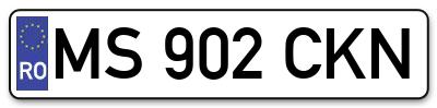 Placuta inmatriculare numar auto  MS-902-CKN, MS 902 CKN, MS902CKN