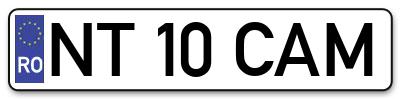 Placuta inmatriculare numar auto  NT-10-CAM, NT 10 CAM, NT10CAM