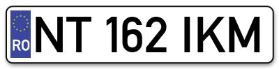 Placuta inmatriculare numar auto  NT-162-IKM, NT 162 IKM, NT162IKM