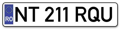 Placuta inmatriculare numar auto  NT-211-RQU, NT 211 RQU, NT211RQU