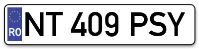 Placuta inmatriculare numar auto  NT-409-PSY, NT 409 PSY, NT409PSY