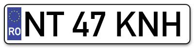 Placuta inmatriculare numar auto  NT-47-KNH, NT 47 KNH, NT47KNH