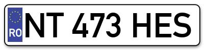 Placuta inmatriculare numar auto  NT-473-HES, NT 473 HES, NT473HES