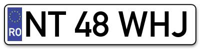 Placuta inmatriculare numar auto  NT-48-WHJ, NT 48 WHJ, NT48WHJ