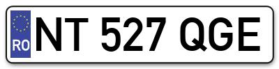 Placuta inmatriculare numar auto  NT-527-QGE, NT 527 QGE, NT527QGE