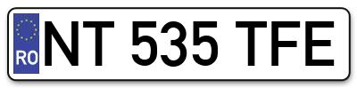 Placuta inmatriculare numar auto  NT-535-TFE, NT 535 TFE, NT535TFE