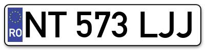 Placuta inmatriculare numar auto  NT-573-LJJ, NT 573 LJJ, NT573LJJ