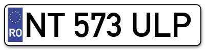Placuta inmatriculare numar auto  NT-573-ULP, NT 573 ULP, NT573ULP