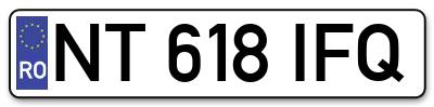 Placuta inmatriculare numar auto  NT-618-IFQ, NT 618 IFQ, NT618IFQ