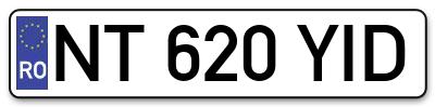 Placuta inmatriculare numar auto  NT-620-YID, NT 620 YID, NT620YID
