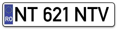 Placuta inmatriculare numar auto  NT-621-NTV, NT 621 NTV, NT621NTV