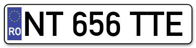 Placuta inmatriculare numar auto  NT-656-TTE, NT 656 TTE, NT656TTE
